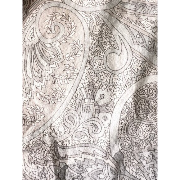 RALPH LAUREN Queen Flat Sheet Coral Beach 100% Cotton Paisley Taupe PRISTINE - Picture 5 of 16